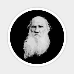 Leo Tolstoy Black and White Magnet